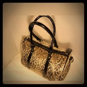 Leopard Print Bowler Purse